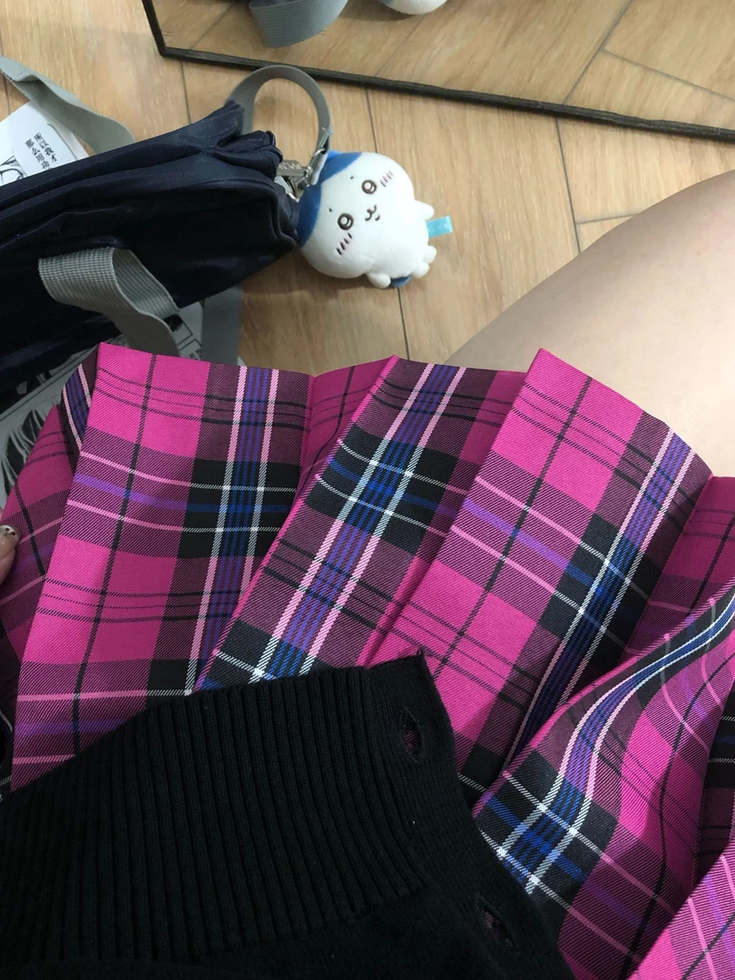 【绯梦】原创JK格裙绛朱色学院风日系学生校供感短款高级显瘦显白