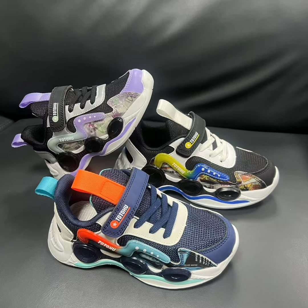 s2270双网儿童爆款运动时尚潮流百搭魔术贴鞋男童中大童