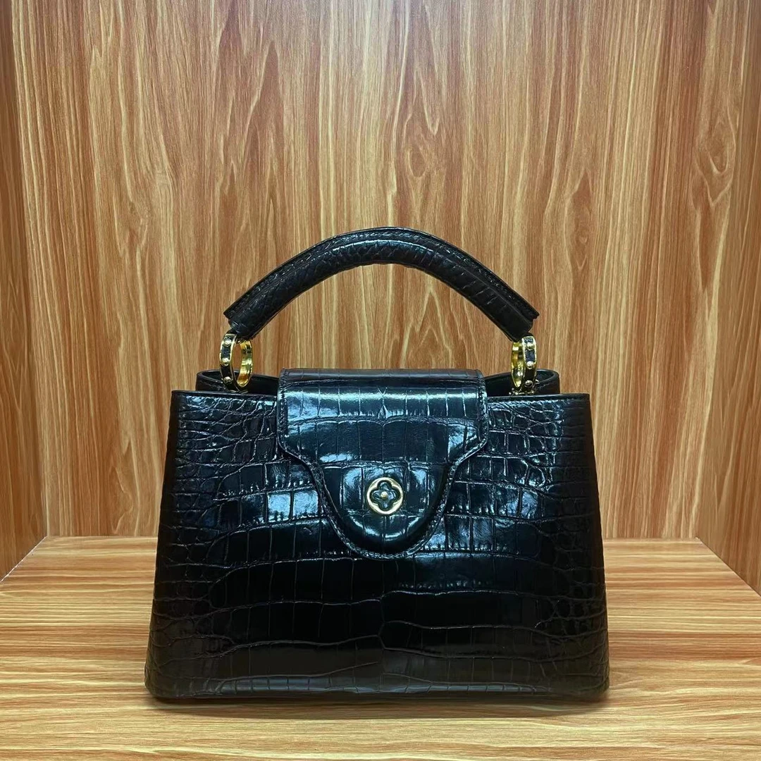【鳄鱼皮】肚皮手缝 卡普辛 CAPUCINES 女士包XE3138BDY