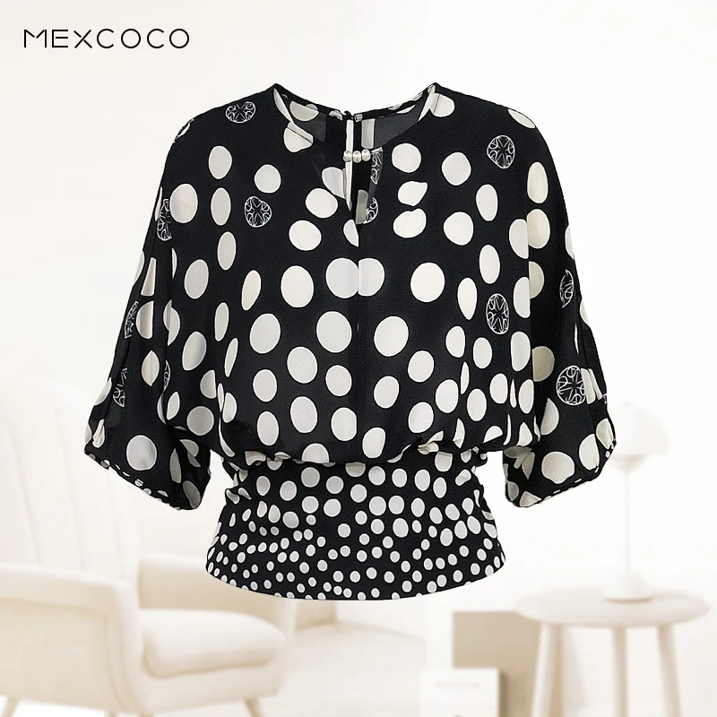 MEXCOCO/兰瑟儿气质时尚百搭衬衫M4XD9196