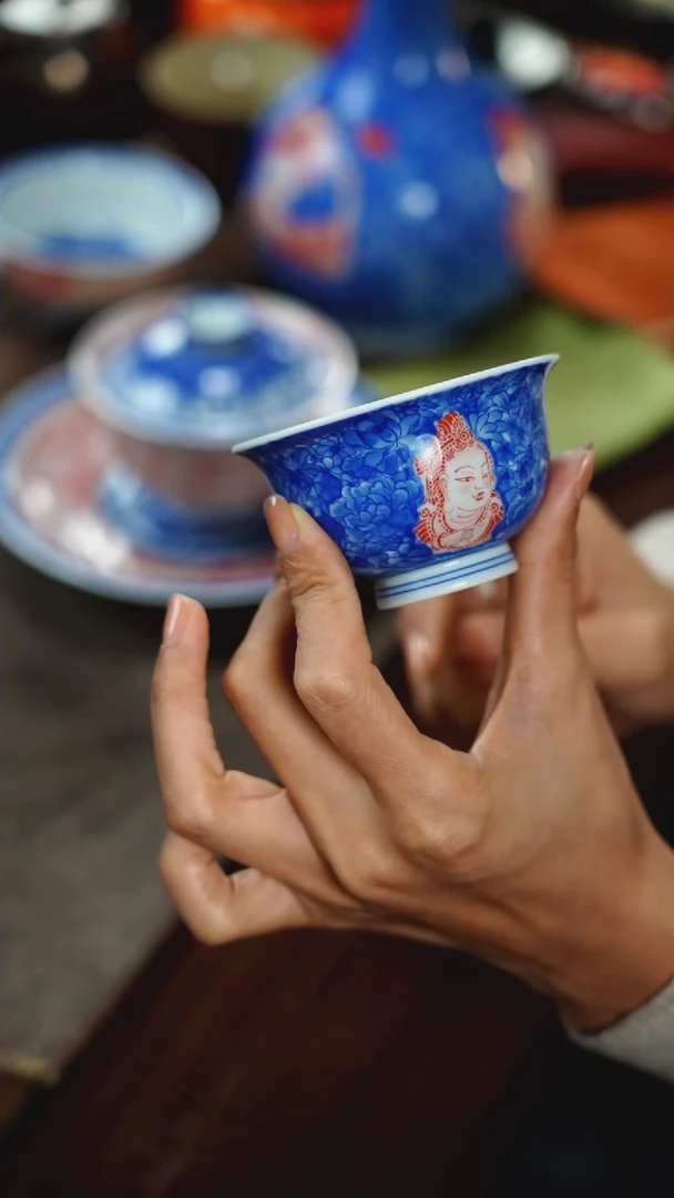 【闪购商品】詺兮清窑-花开见佛小压手杯