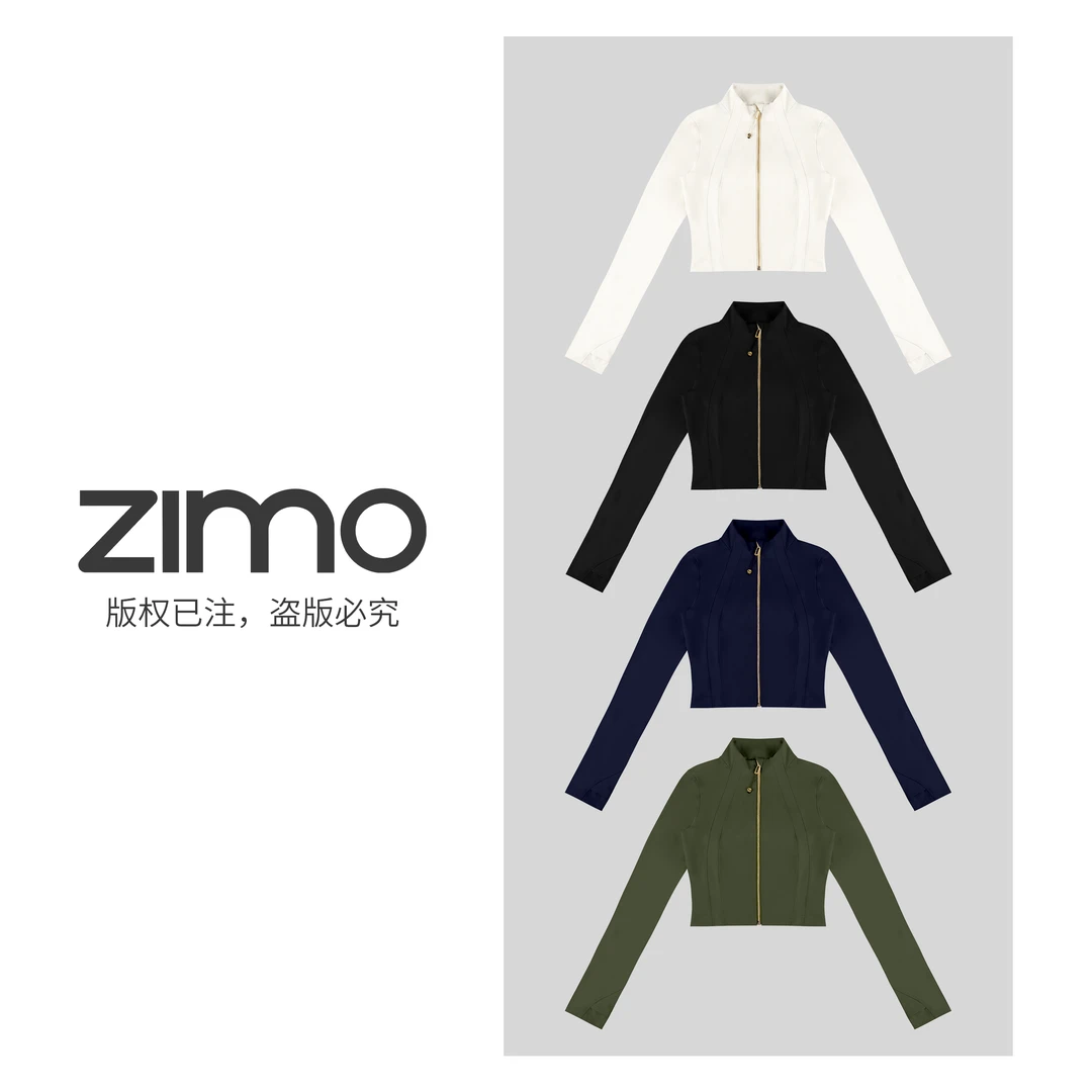 金拉链外套102-zimo-瑜伽健身瑜伽服健服YFCX102