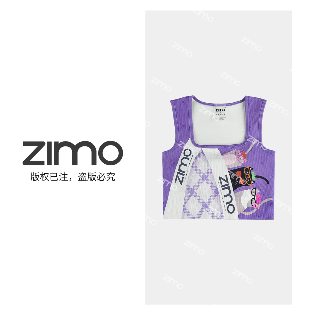 zimo-方领一体杯文胸猫猫舞会-高端瑜伽健身瑜伽服健身