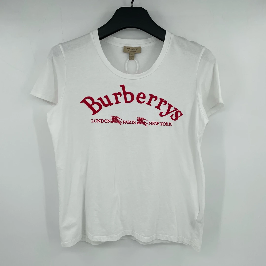 Burberry 弧形字母刺绣短袖 m 95新