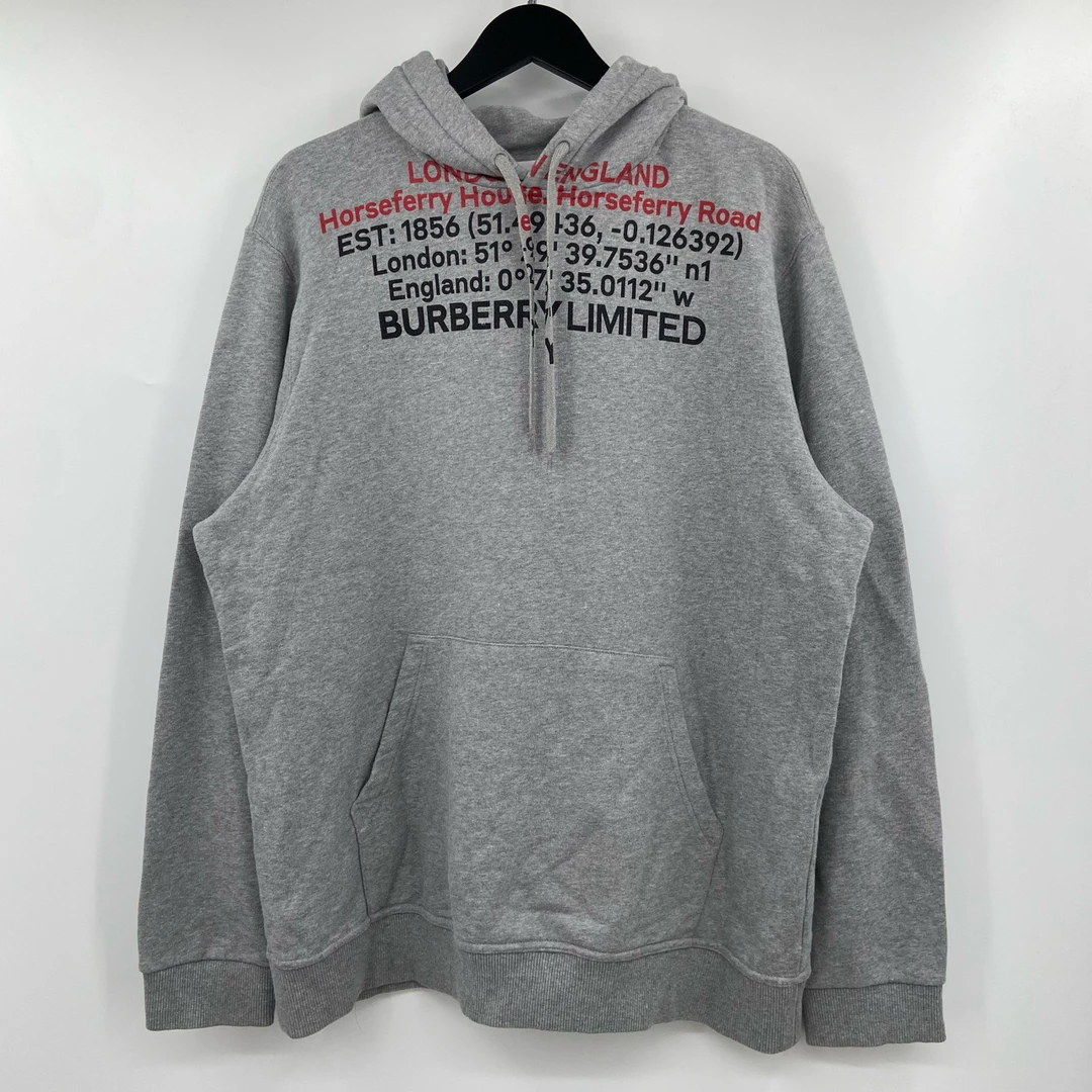 Burberry 坐标字母logo帽衫 XL  99新
