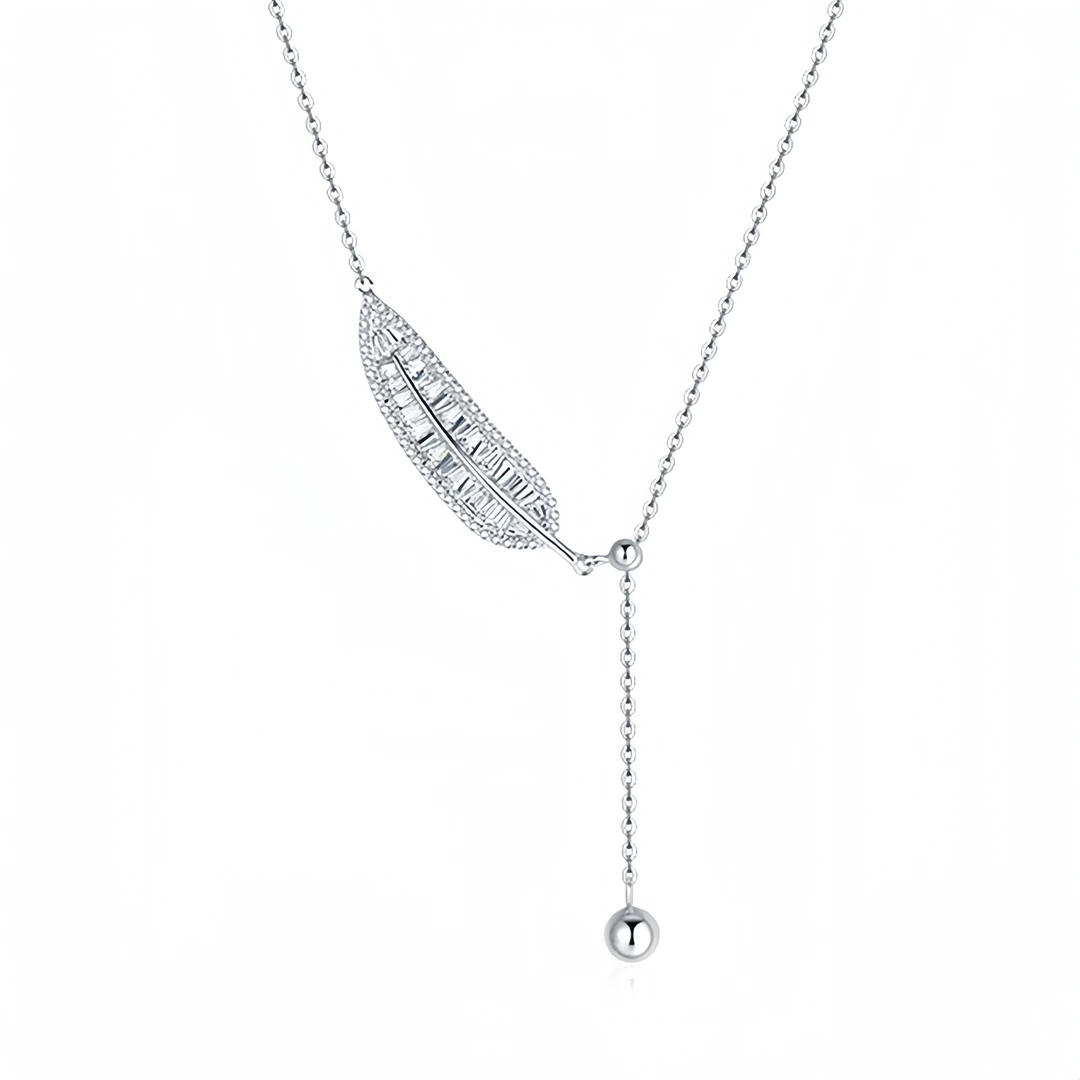 S925银爆款设计叶子气质新款项链(11520)