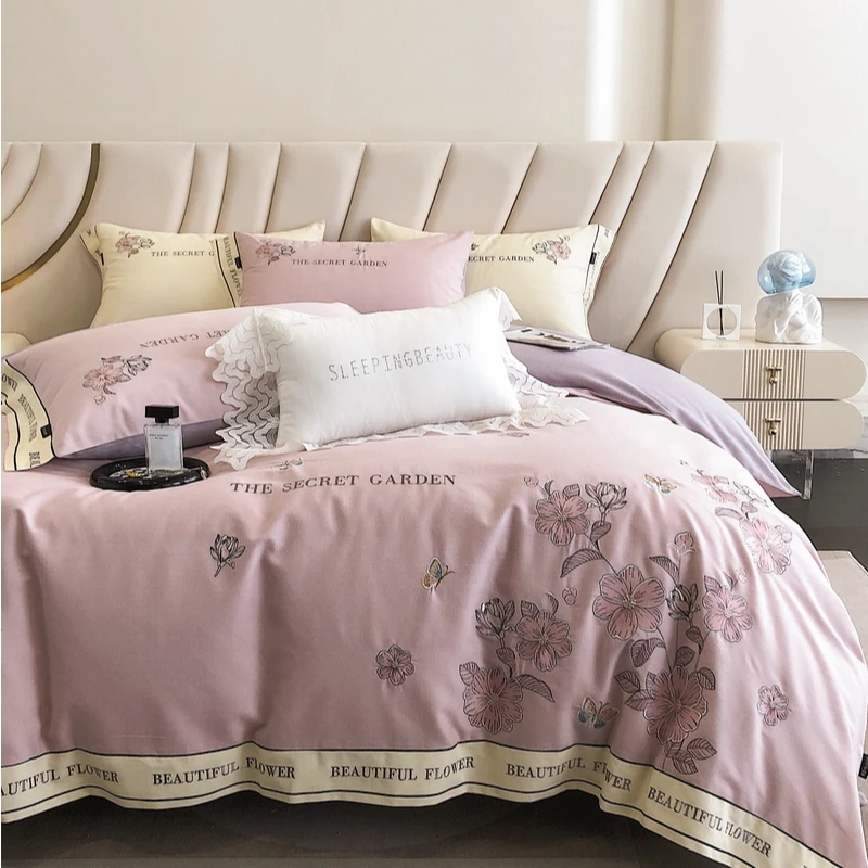 【伊莎莉】加厚磨毛绣花四件套秋冬保暖