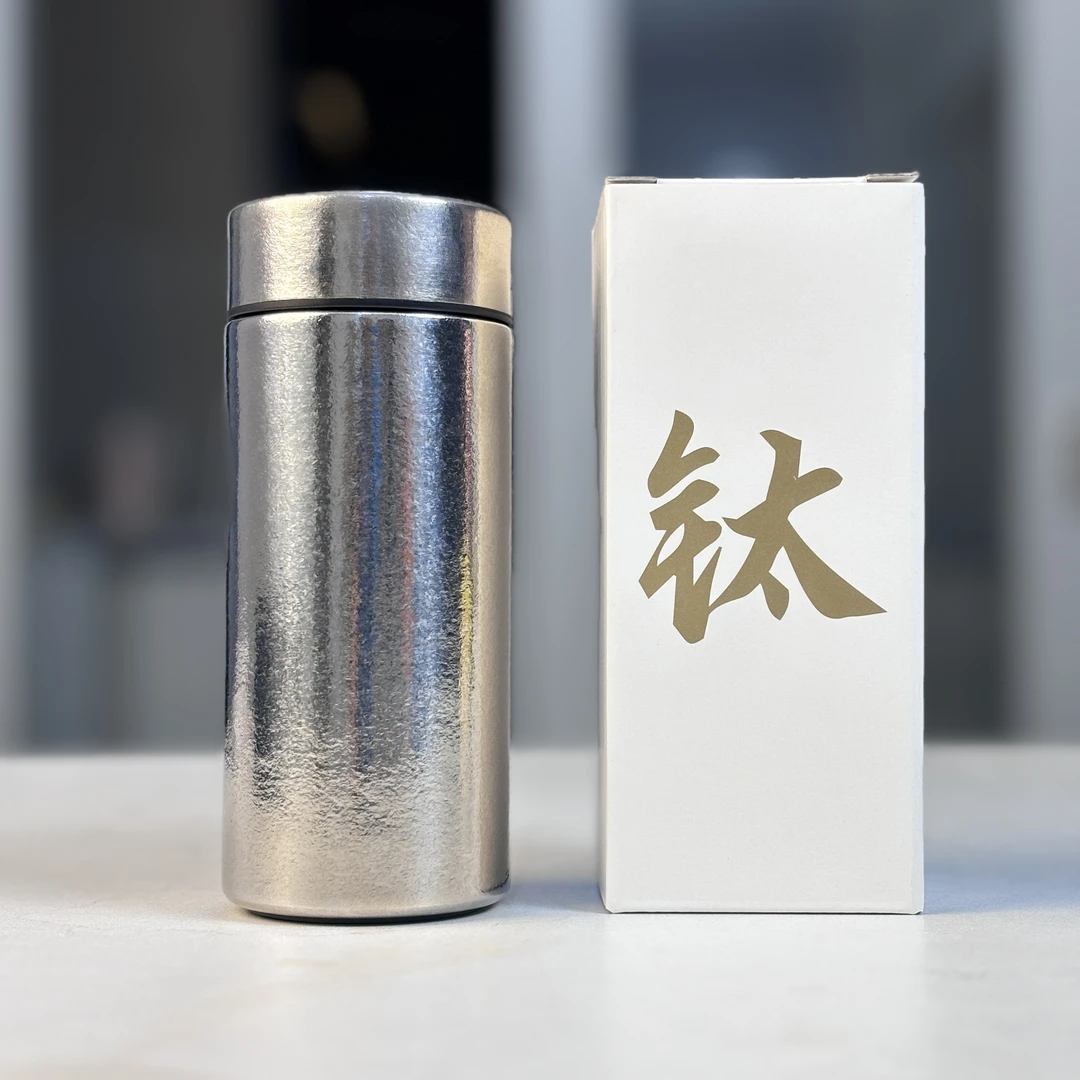 双层内外纯钛200ml纯钛保温杯泡茶车载旅行户外便携口袋杯高档