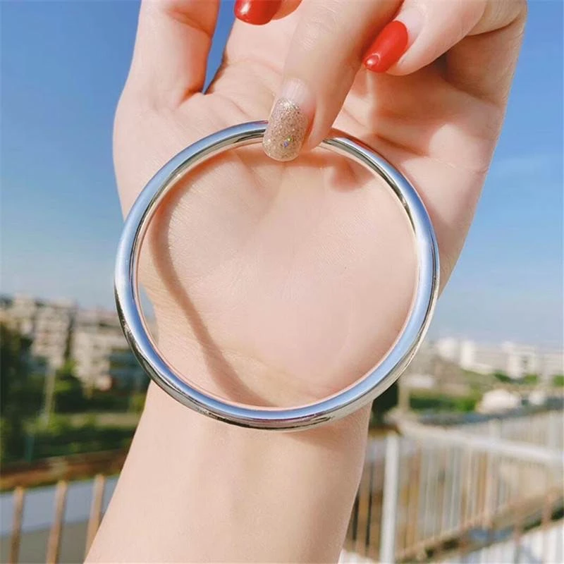 足银手镯 999.9 【15-0000】 30克 素圈光面古法时尚百搭经典手镯