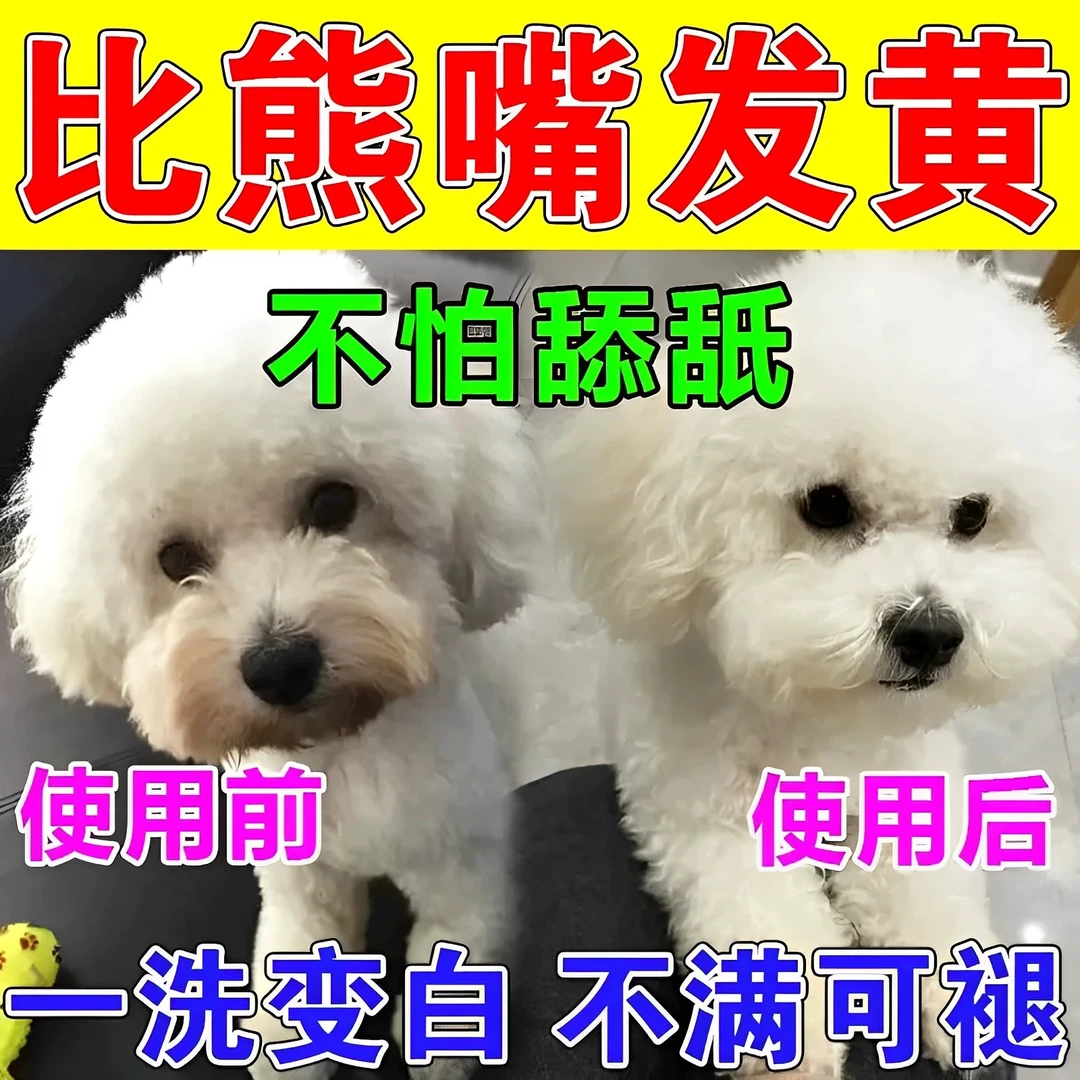 比熊嘴巴去黄清洗慕斯天然留香免水洗温和洗护升级配方去污去瘙痒