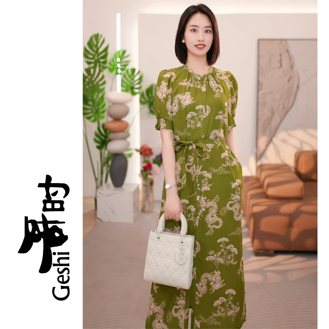 【欧港服饰】24339 设计师气质时尚减龄夏季显瘦轻奢法式女装连衣裙