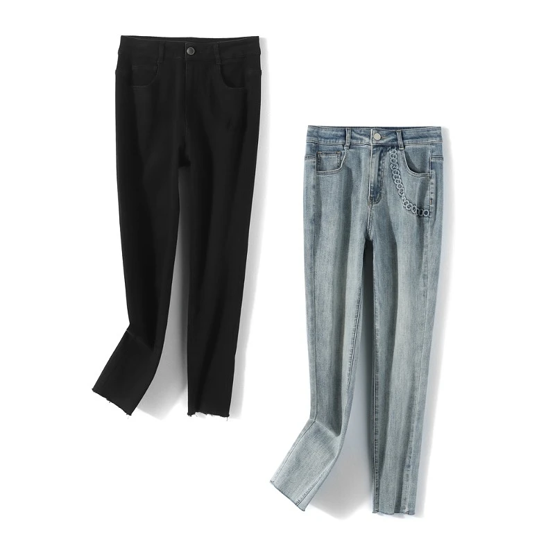27677【韩系列】复古小脚显瘦牛仔裤231K8693