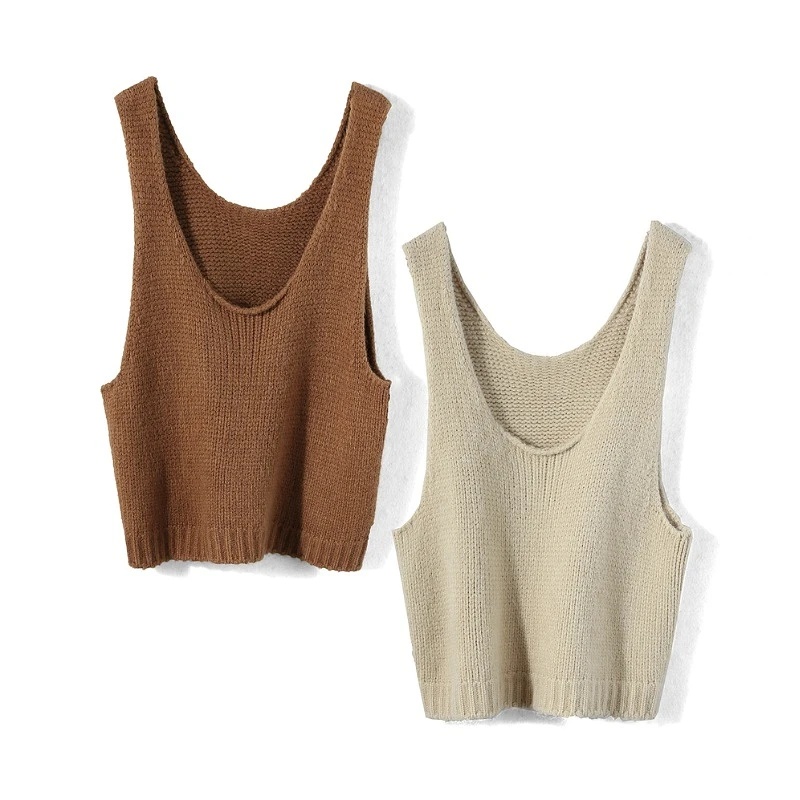 26127【画系列】复古百搭纯色马甲背心23M1229