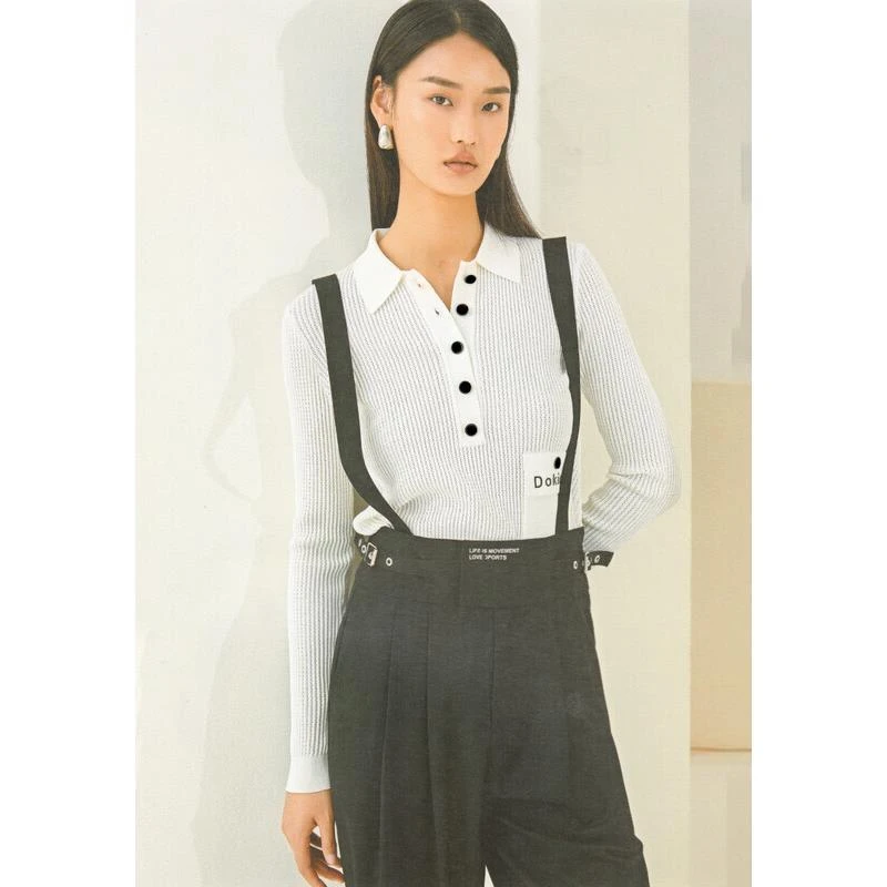 12788【依系列】气质修身背带休闲裤3H159111D