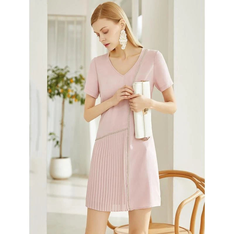 18029【红系列】通勤百搭显瘦连衣裙XH8103