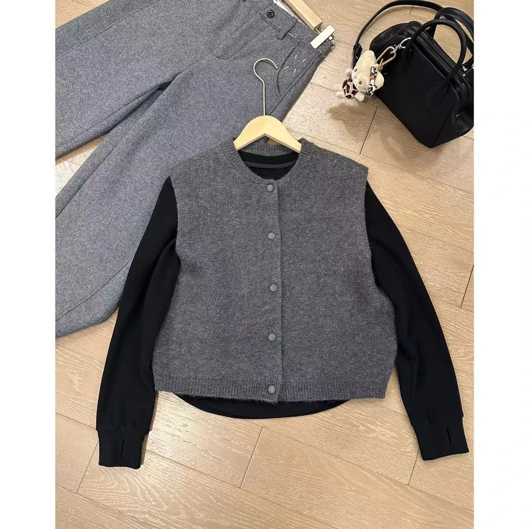 小静静一会【鹅蛋领马甲】秋冬极简百搭按扣背心 2411B5292