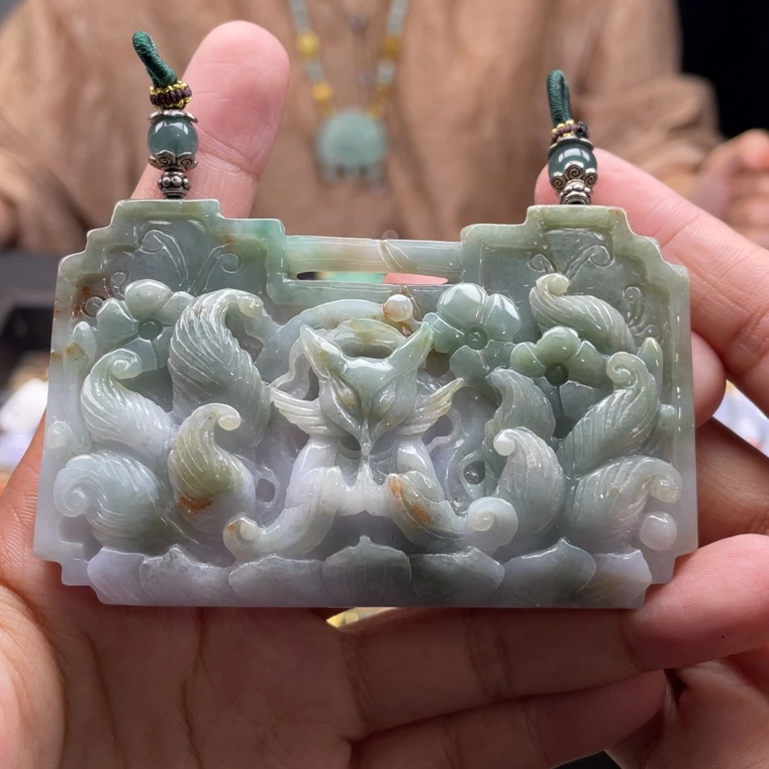 翡翠颈饰未镶嵌代编织