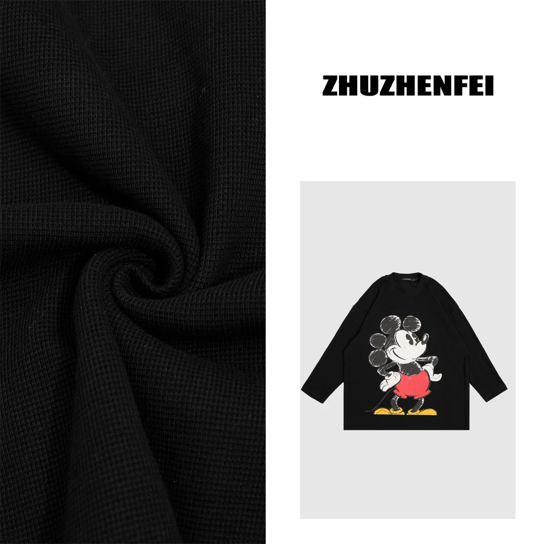 设计师原创轻奢高级感重工印画潮流宽松显瘦卫衣Z343169