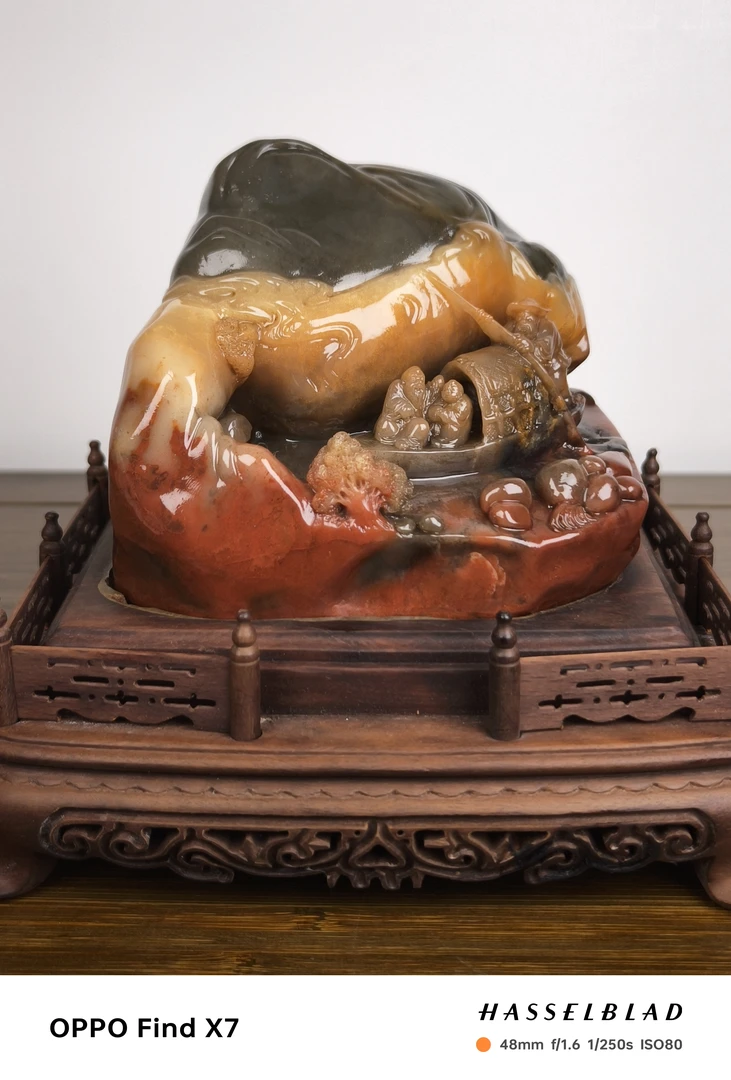 BJ10寿山石寿山石五彩鸡母窝摆件