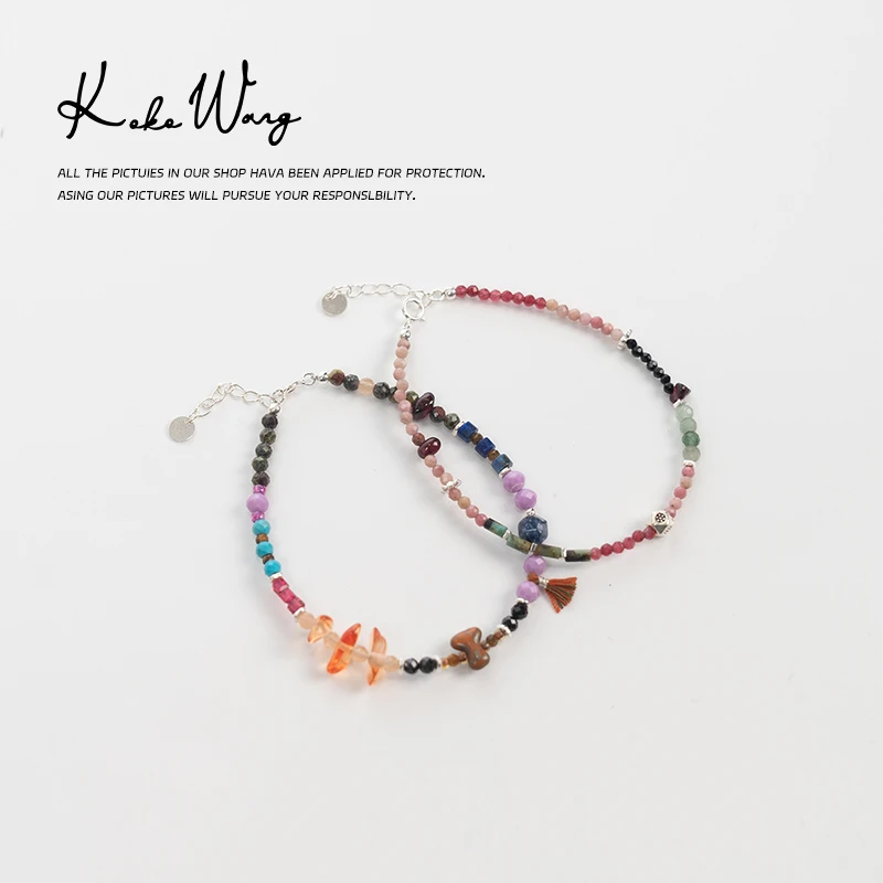 非金属仿水晶手链 手工彩色不规则拼接百搭手链092984C17S06-H