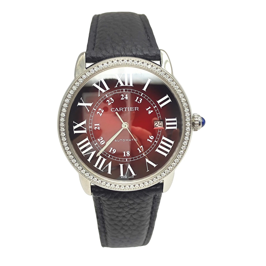 95新 Cartier/卡地亚 伦敦系列 机械 后钻 升级针盘 42mm
