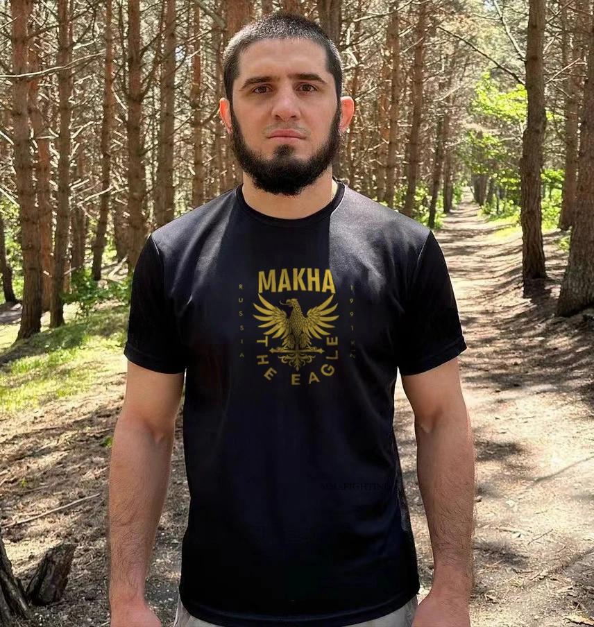 马哈比UFC短袖T恤男格斗泰拳击MMA健身夏季运动纯棉半袖透气