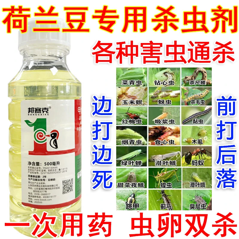 荷兰豆专用杀虫剂甲维盐氯氰荷兰豆虫害食心虫卷叶螟豆天蛾蚜虫