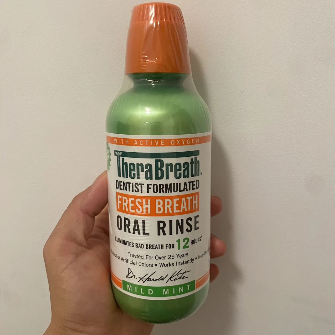 TheraBreath凯斯博士漱口水温和薄荷味473ml充氧配方专业去除异味