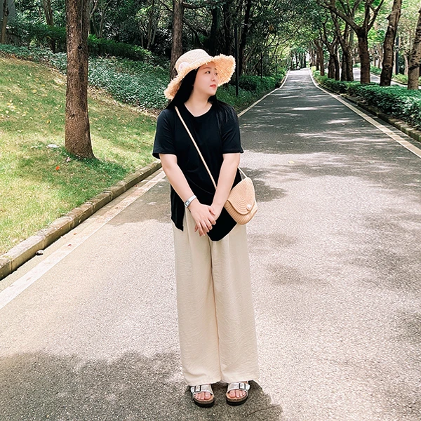 夏季新款宽松薄款休闲天丝大码女裤垂感很好大码夏日降温凉凉裤子