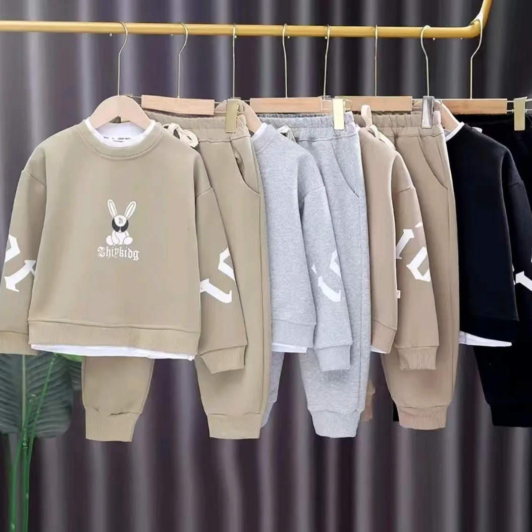 【粉丝福利款】男童时尚春秋儿童休闲运动套装中小童卫衣卫裤两件套