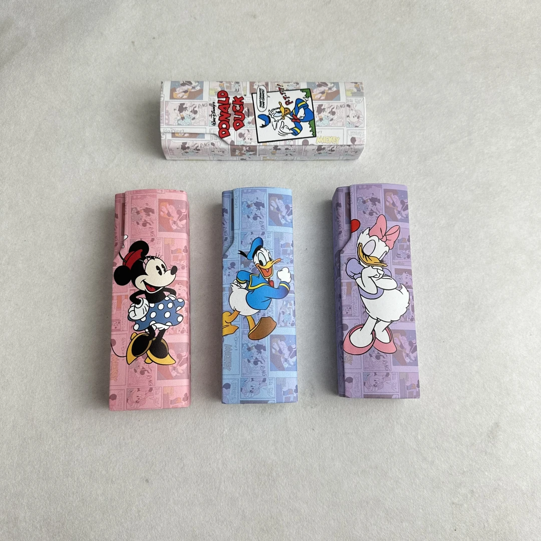 源头工厂卡通彩绘唐老鸭系列便携式防压近视镜眼镜盒
