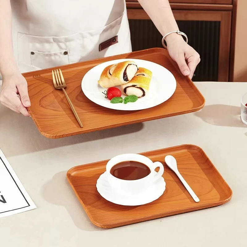 新中式托盘餐盘长方形托盘轻奢下午茶创意甜品美食多用途茶盘托盘