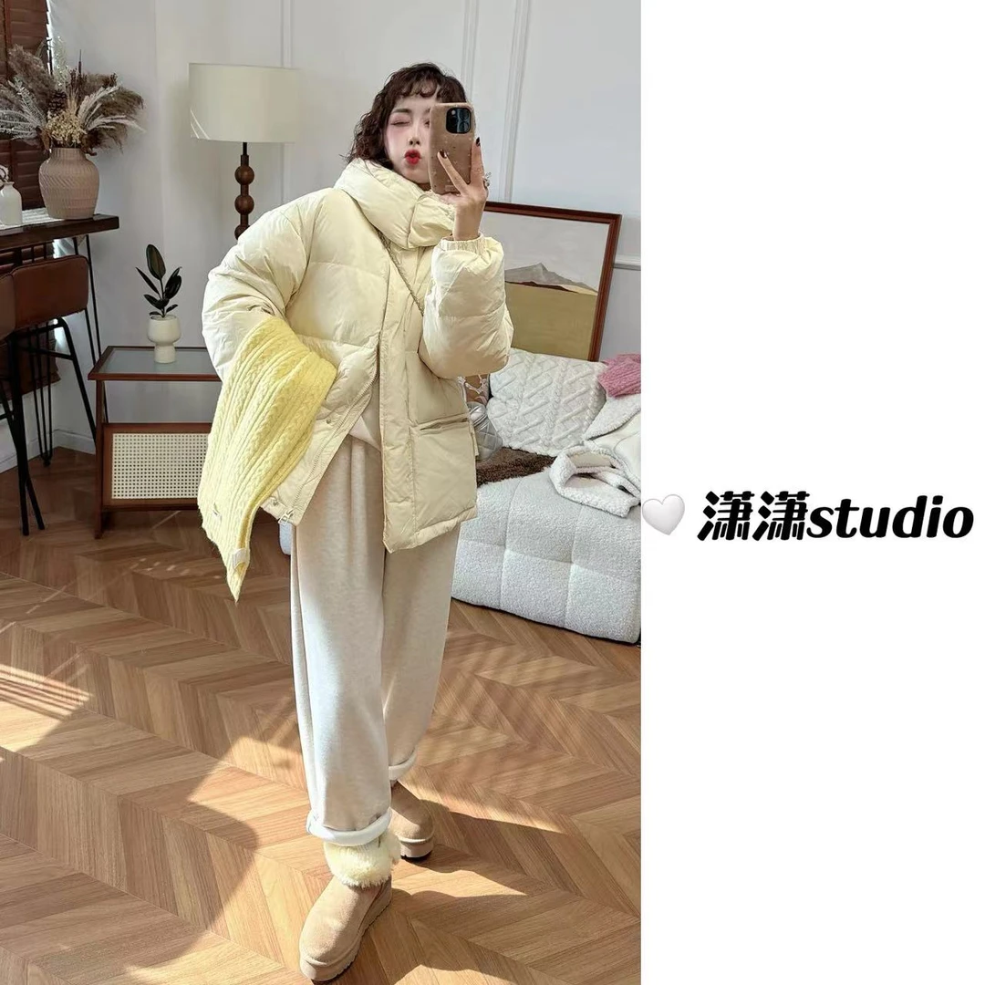 【云朵奶泡】潇潇自制帽子可拆韩系百搭东大门同款羽绒服JH0008