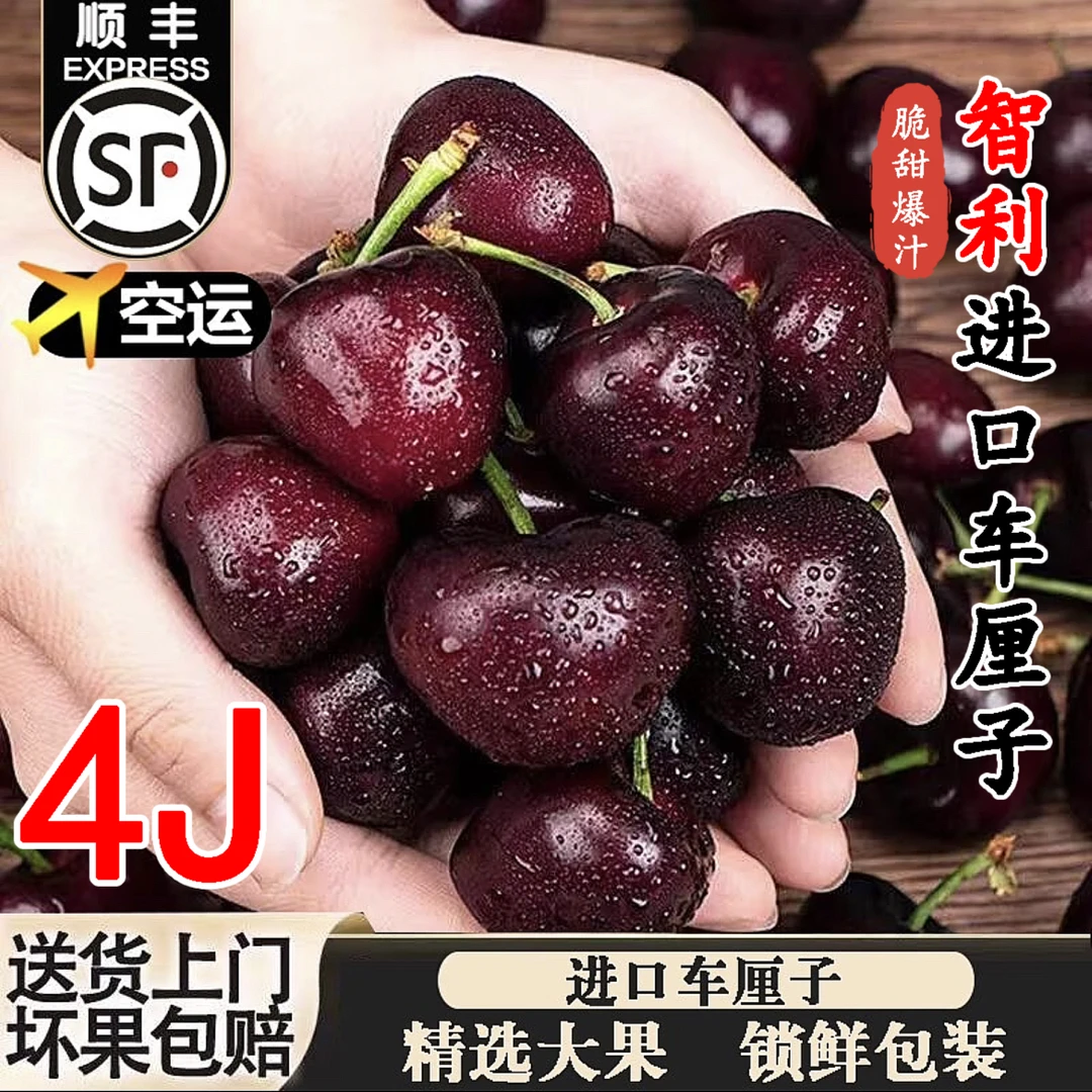 【果美汇】1~4J智利进口车厘子大樱桃斤产地新鲜采摘脆甜多汁甜美