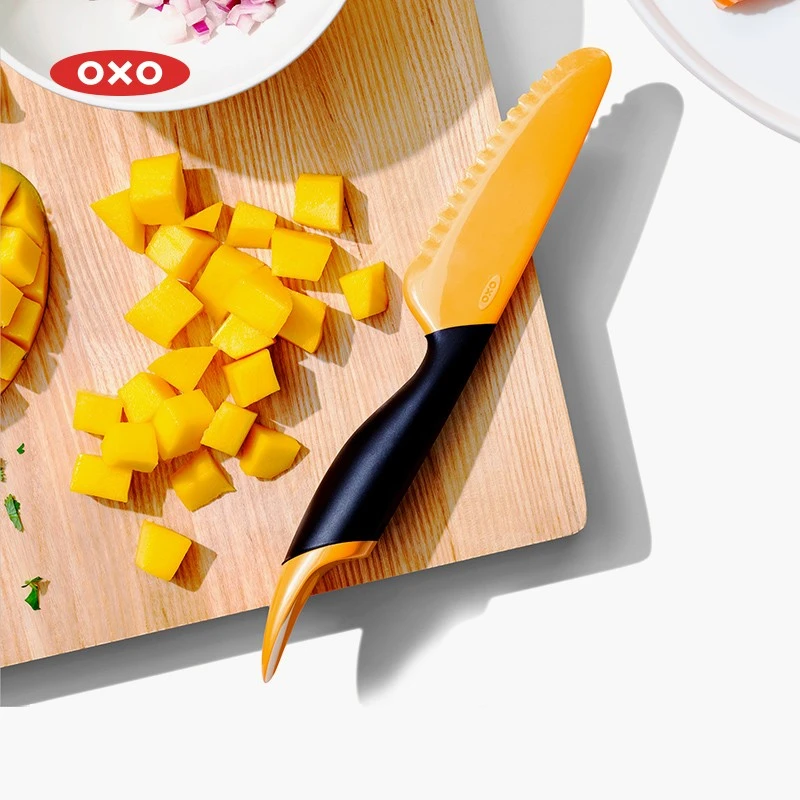 OXO/奥秀芒果两用刀去核神器切芒果专用挖勺分肉器创意刀多功能