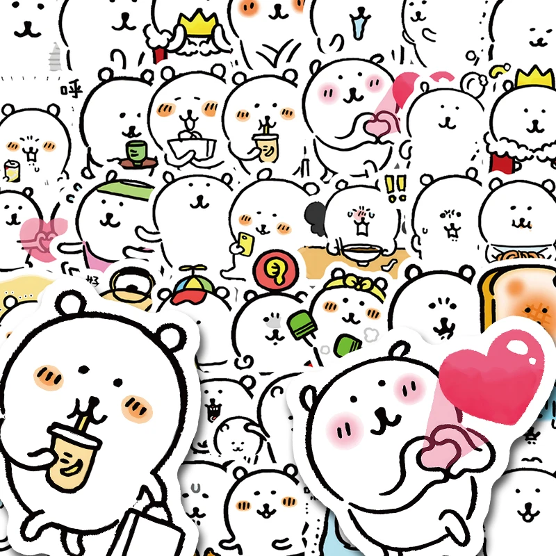 90张自嘲熊贴纸卡通可爱手账diy装饰桌面手机沙雕防水创意贴画