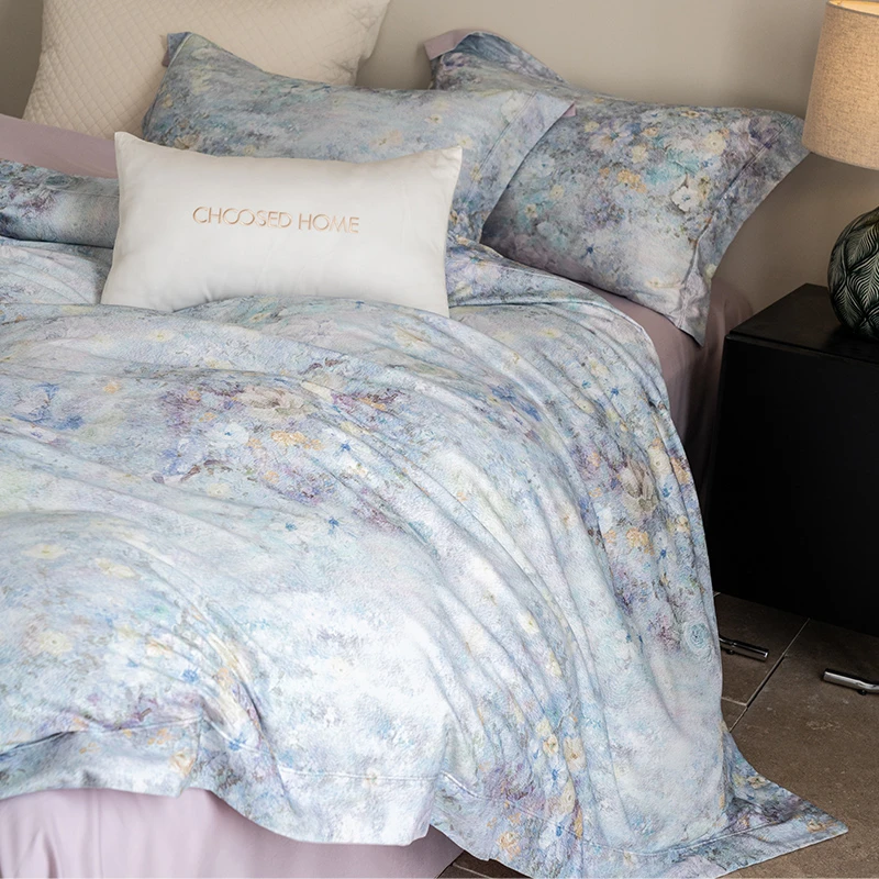 【龙公子专属】芸裕家居法式天丝棉磨毛花卉数码印花四件套244JT160