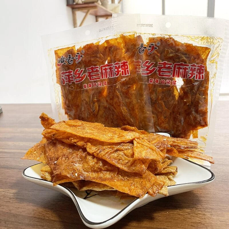 江西特产萍乡老式辣片手撕儿时怀旧80后香辣微咸无甜味85克*5包
