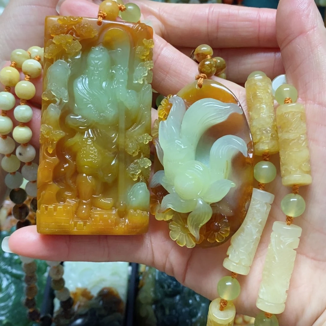 岫玉吊坠(赠链)未镶嵌西*狼