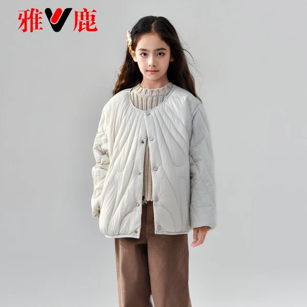 【亲子】雅鹿新款轻薄洋气长袖羽绒内胆男童女童羽绒服内胆内穿
