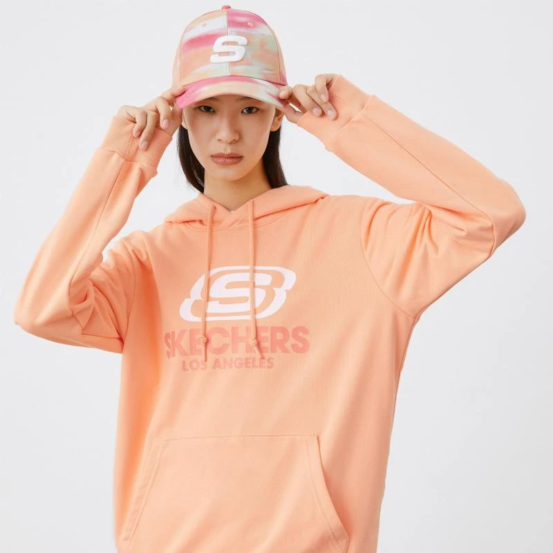 斯凯奇官方男女时尚潮流连帽上衣2023冬季新款运动服卫衣L320U113
