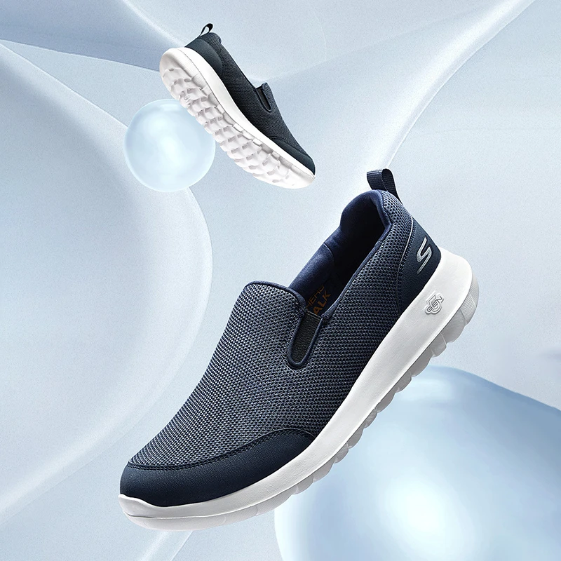 斯凯奇官方男鞋轻便透气运动鞋夏季一脚蹬休闲跑步健步鞋216010