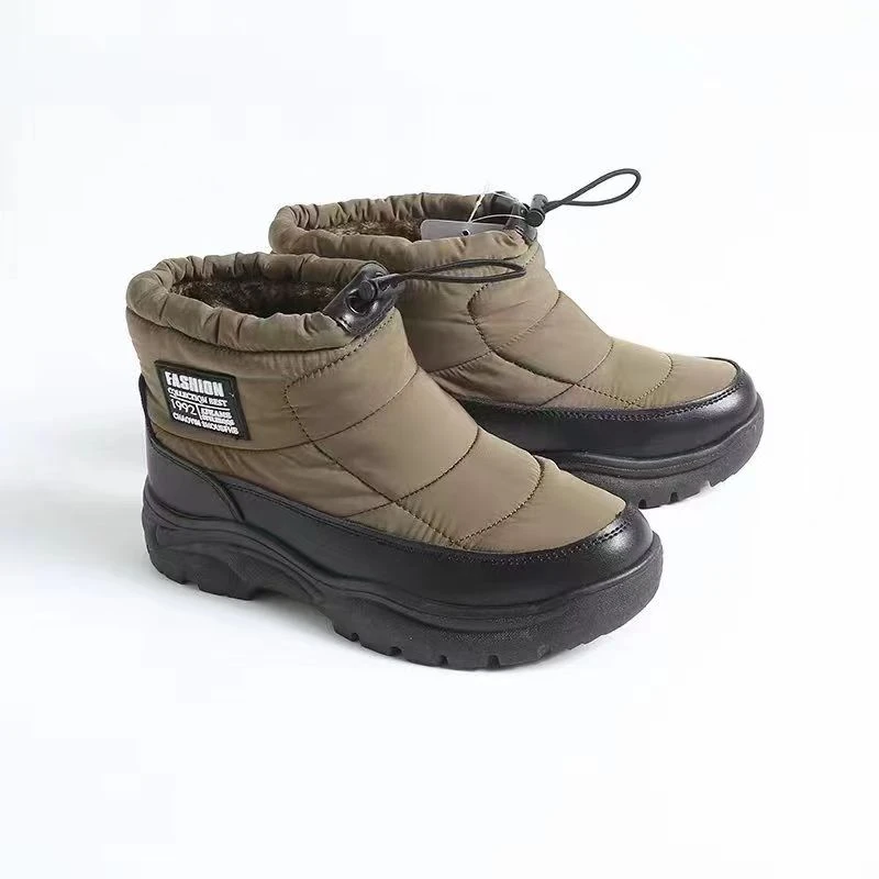 雪地靴男款东北冬季面包羽绒棉鞋子男士加绒加厚防寒保暖鞋防泼水