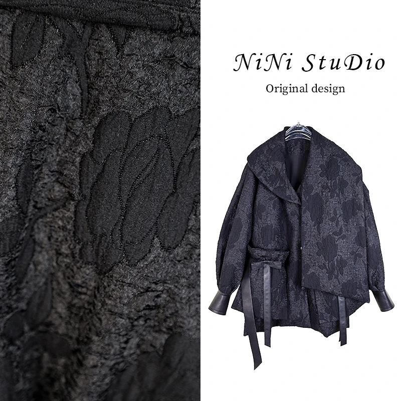 冬款高级鹅绒服翻领有腰身女士气质中款宽松外套78917