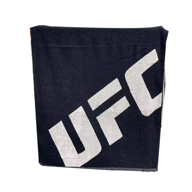 浴巾出口外贸两面圈圈长绒棉帅气男女成人运动浴巾字母欧美