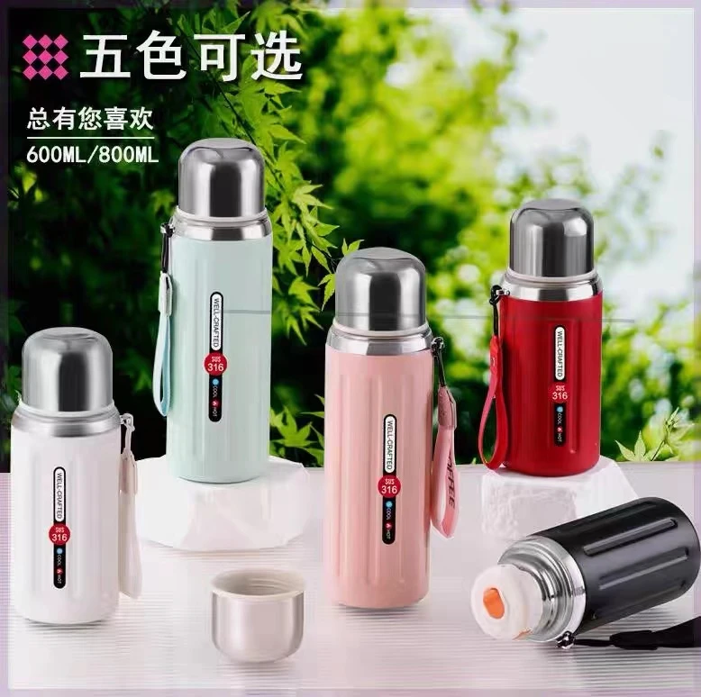 罗马保温杯高颜值复古杯不锈钢水杯男女大容量真空杯户外便携茶杯