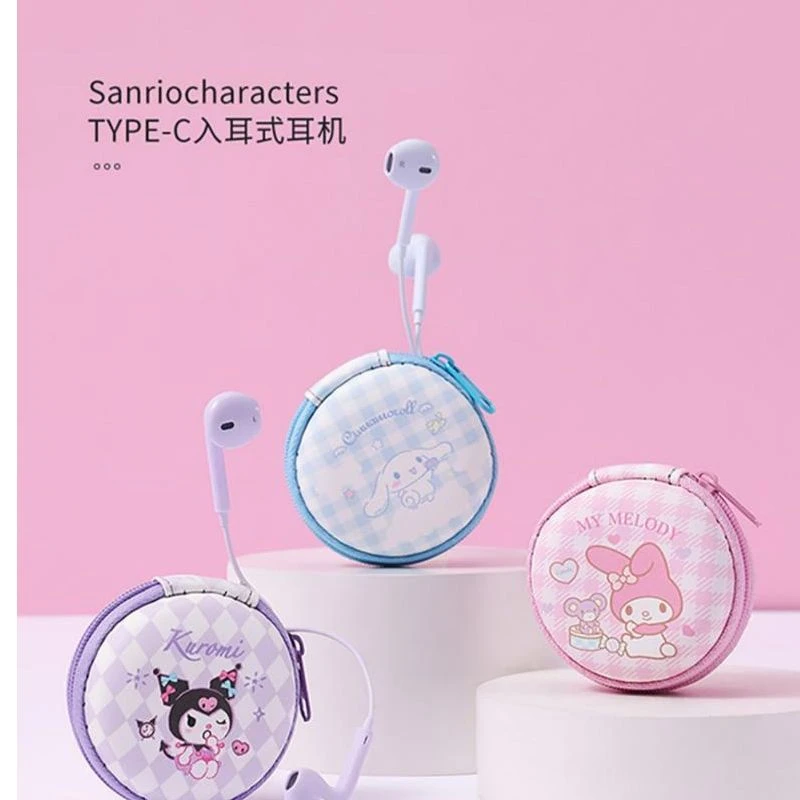 MINISO名创优品三丽鸥玉桂狗美乐蒂库诺米TYPE-C入耳式耳机W109