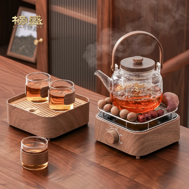 榜盛洛筱煮茶器电陶炉家用高档玻璃煮茶壶养生壶小型围炉电热茶炉