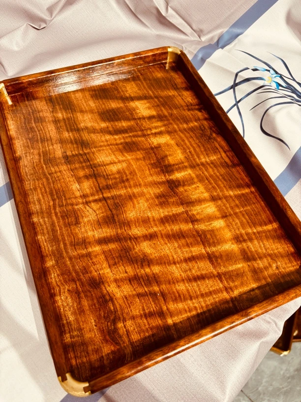 缅甸花梨超大号定制款托盘茶盘