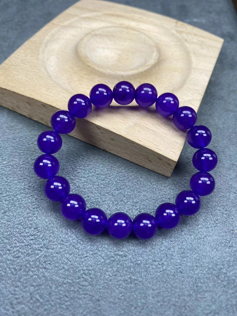 F27蓝水紫10mm手串经典精品时尚气质百搭情侣多样性发一